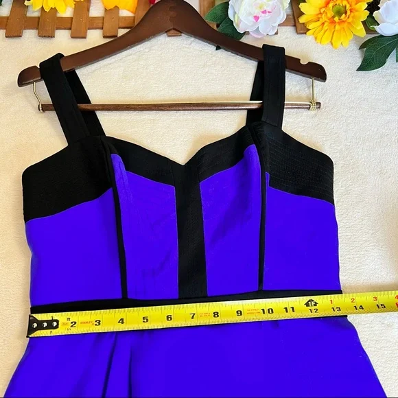 Rebecca Minkoff Violet & Black Night Out Silk Bustie Mini Dress Size 6 - Picture 15 of 17